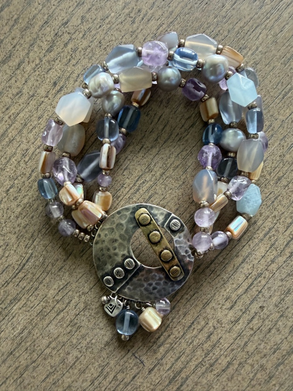 Rare Silpada Sterling Silver and Stone Bracelet